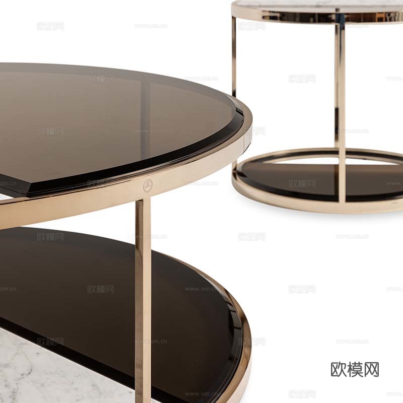 LUXENCE 轻奢子母茶几3d模型下载（渲染图3）