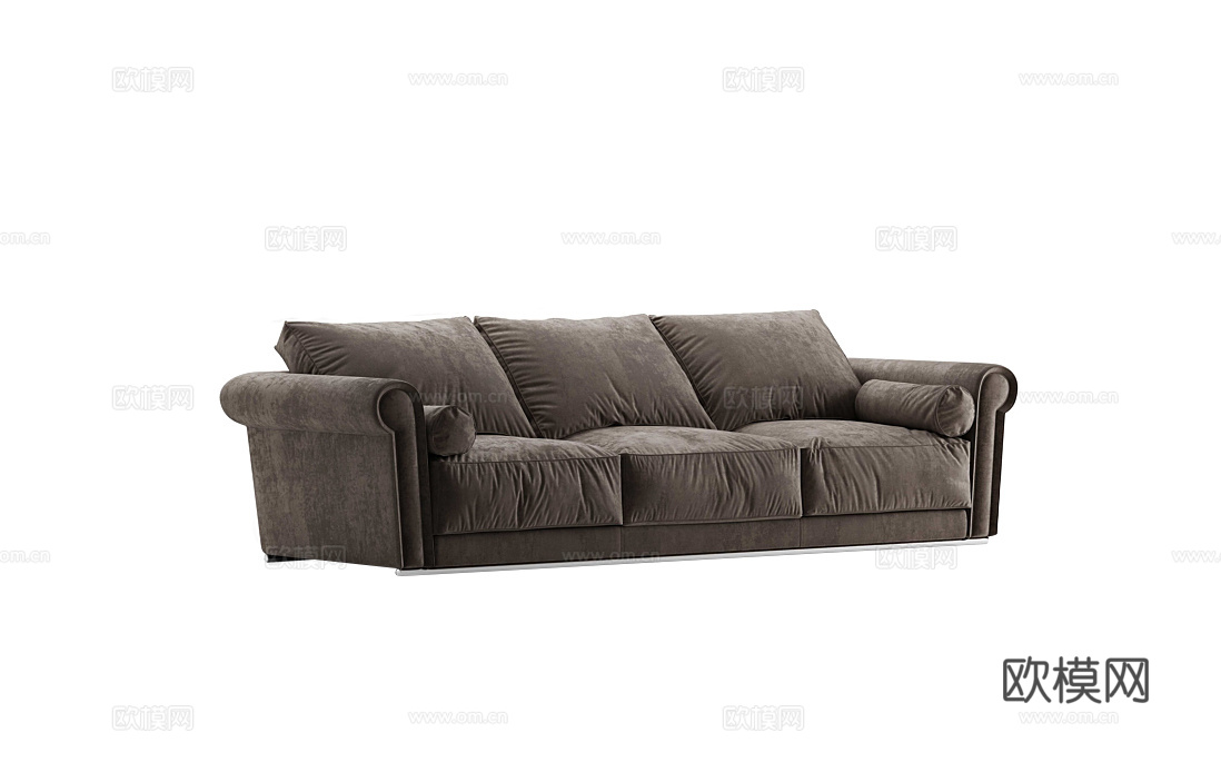 LONGHI 三人沙发3d模型下载（渲染图1）