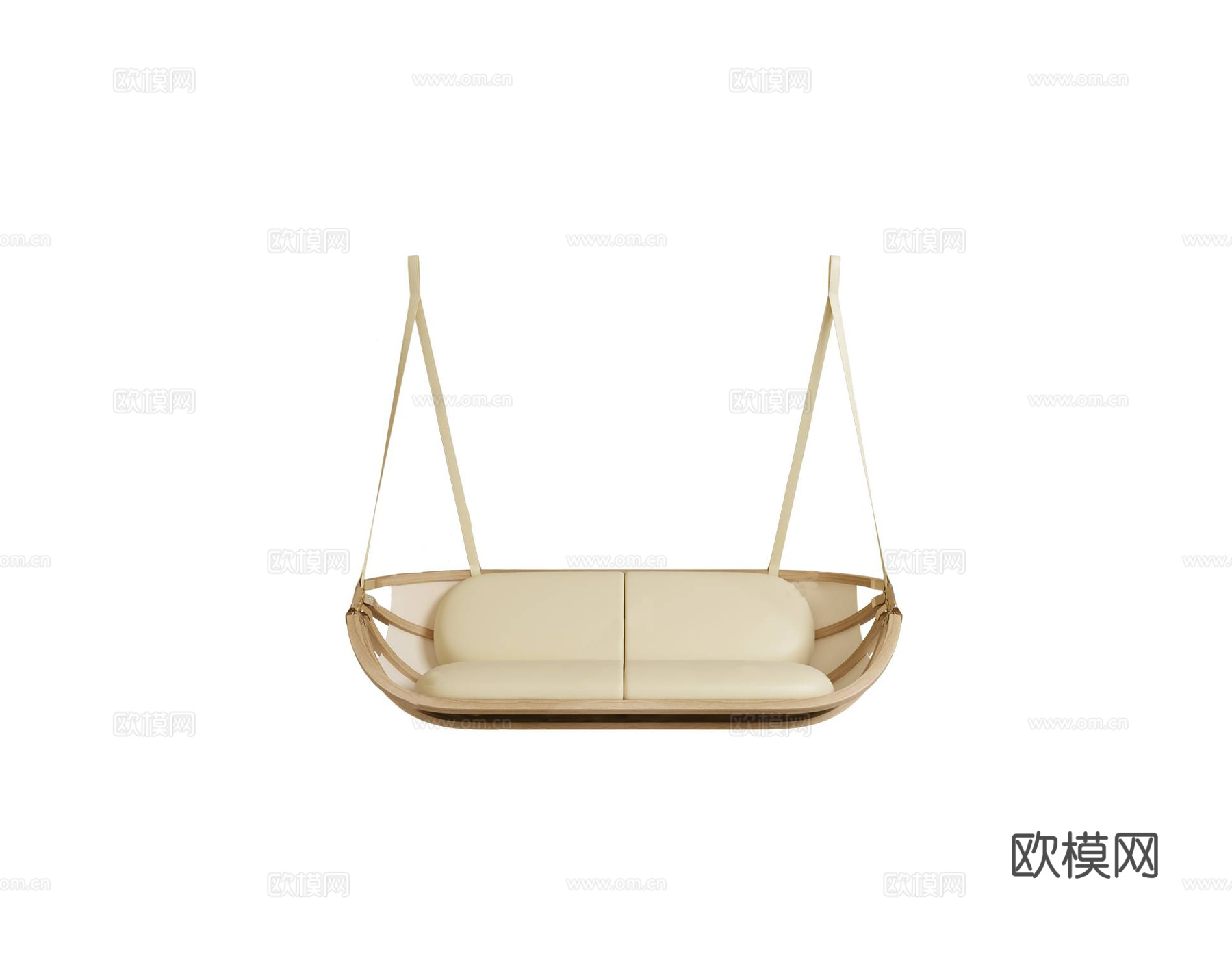 LV原木风吊椅3d模型下载（渲染图1）