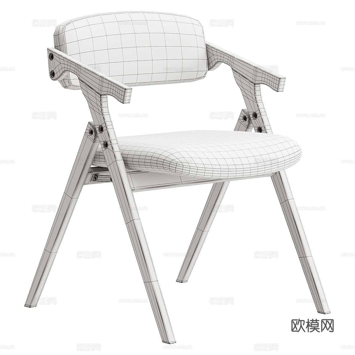 现代意式 ZHEDYI 餐厅椅3d模型下载（渲染图5）