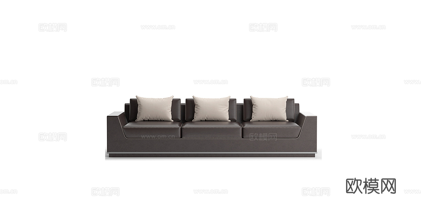 LONGHI 三人沙发3d模型下载（渲染图2）