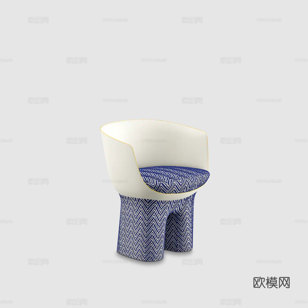 LV多巴胺餐椅3d模型下载（渲染图2）