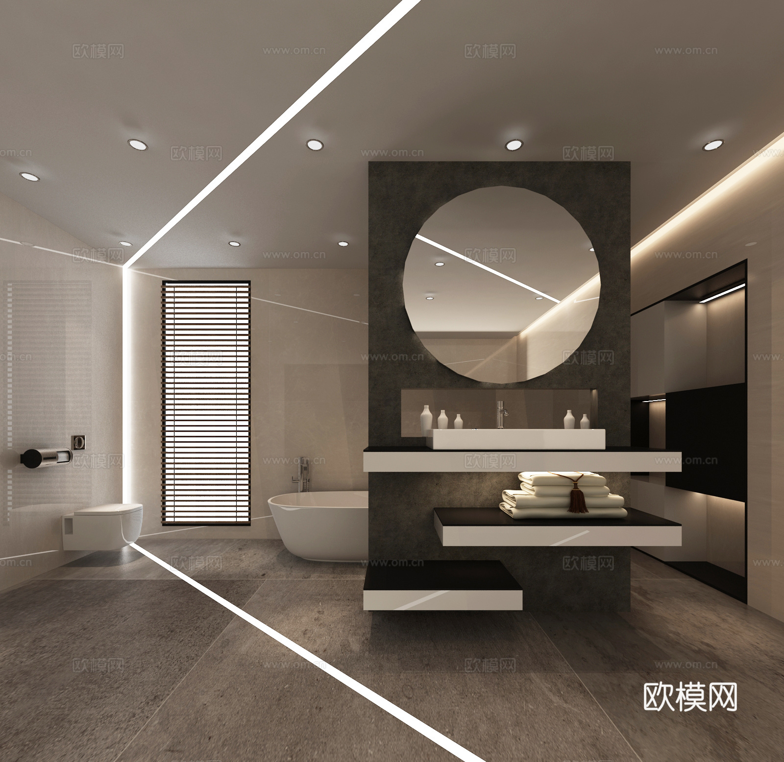 现代家装卫生间3d模型