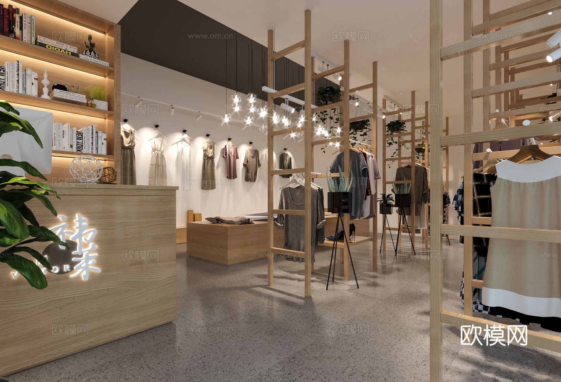 其它服装店 衣架衣服3d模型
