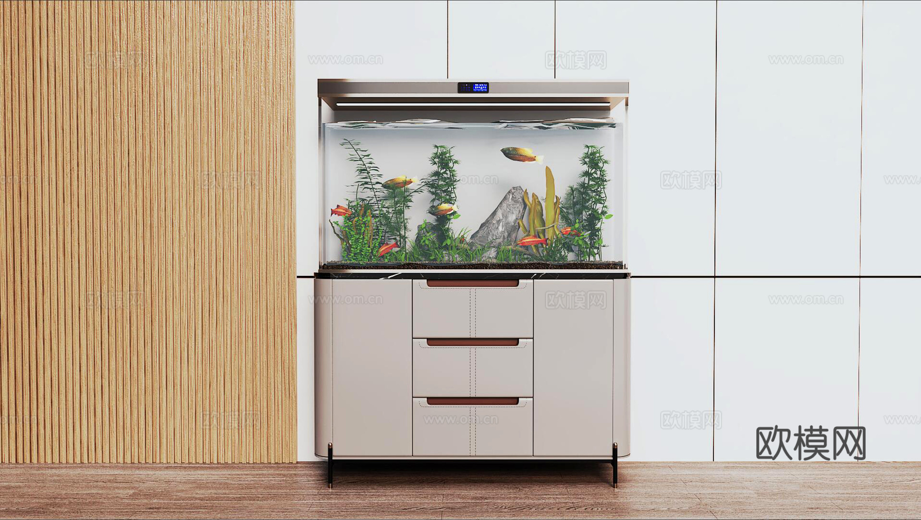 鱼缸3d模型下载