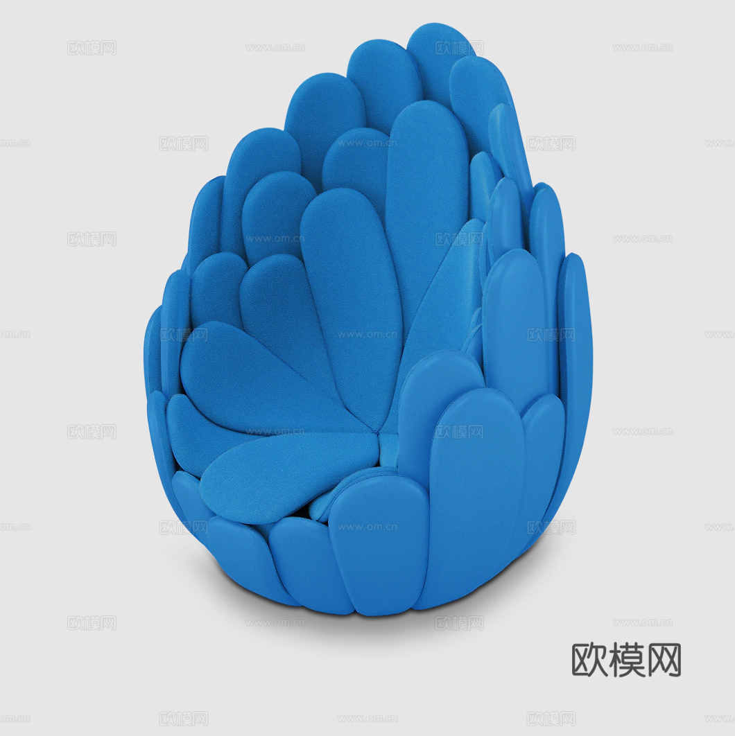 LV造型沙发椅3d模型下载（渲染图2）