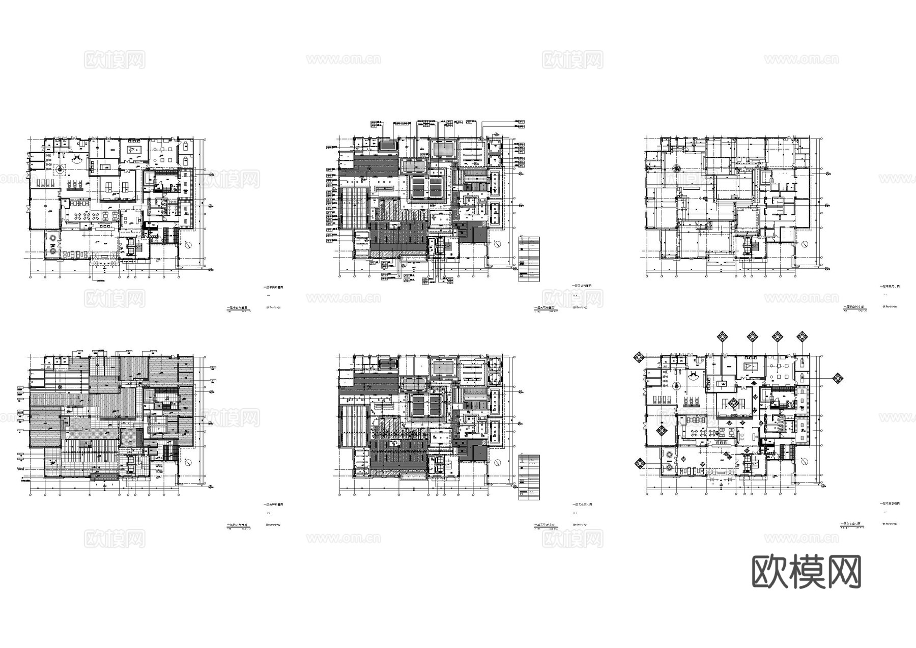 健身房台球休闲中心施工图cad施工图
