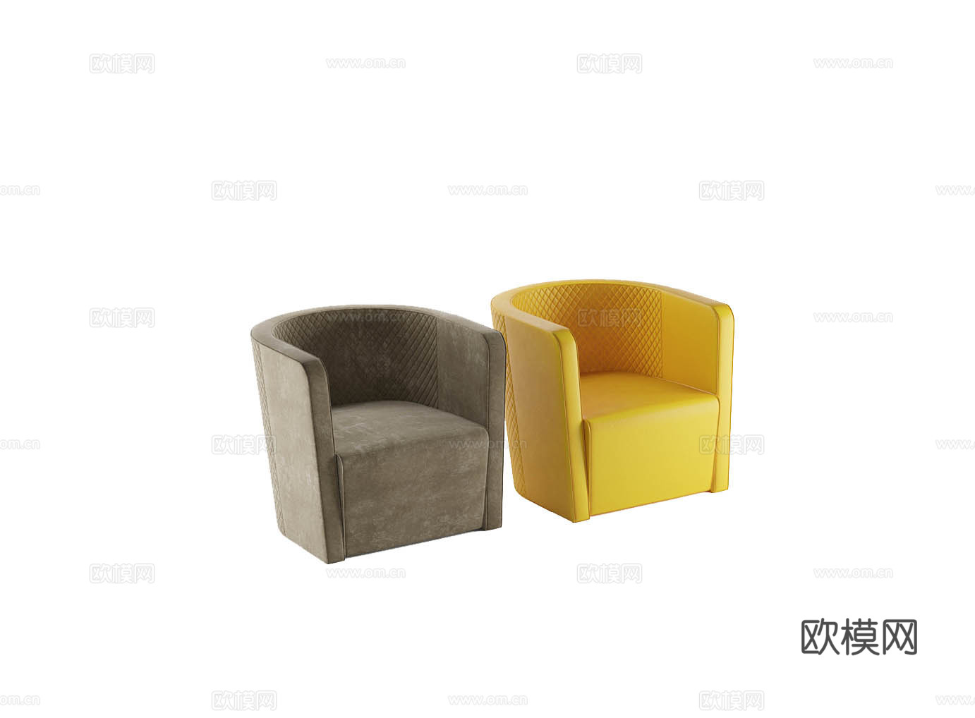 MALERBA 意式单人沙发3d模型下载（渲染图2）