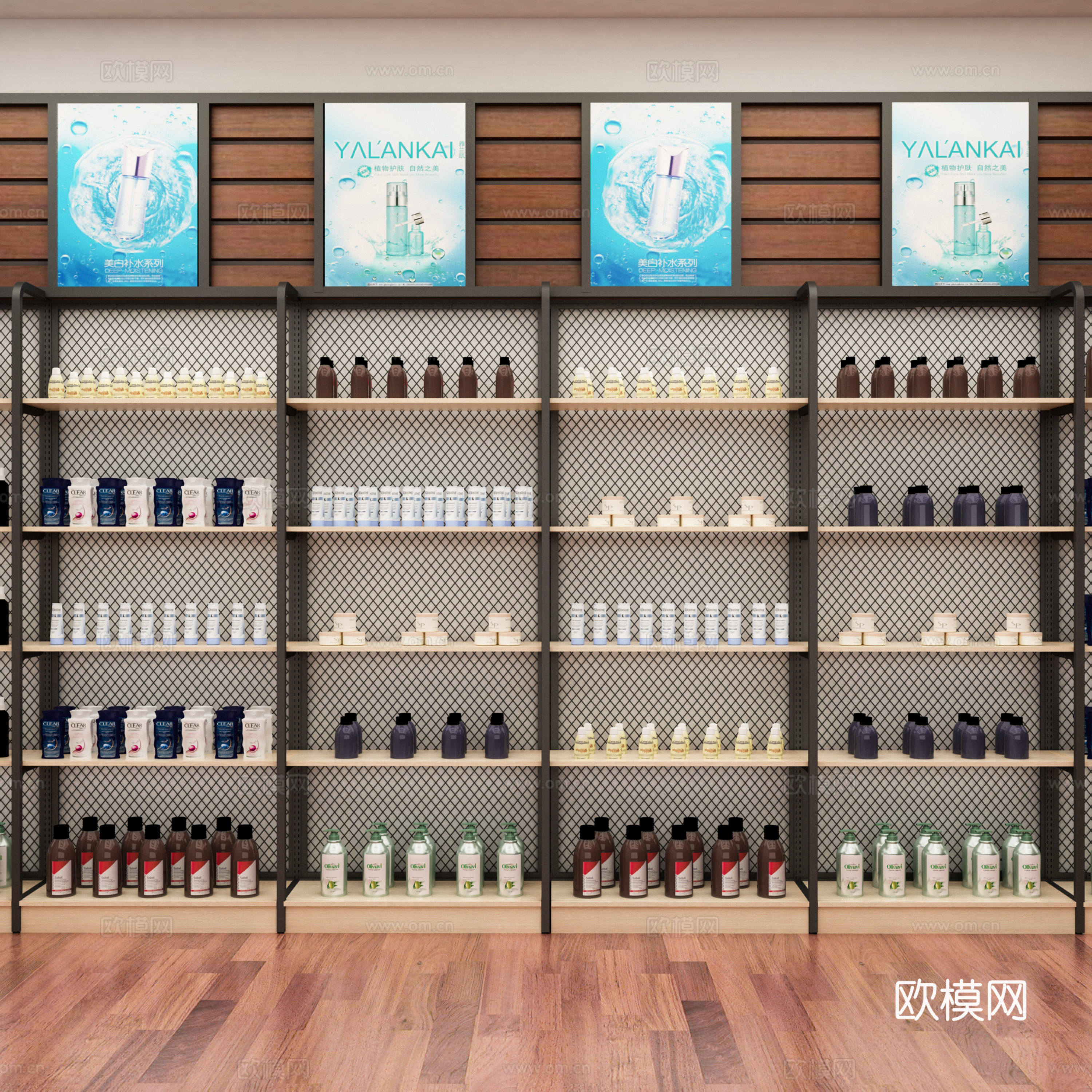 现代商店货架3d模型