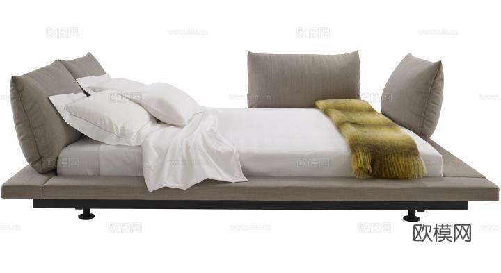 ligne roset 双人床3d模型下载（渲染图2）