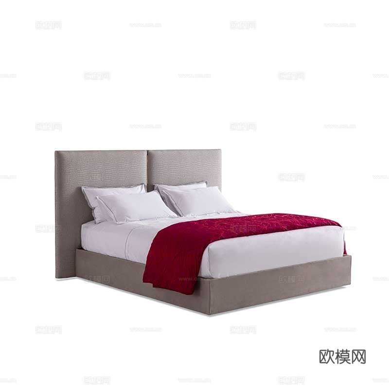 LUXENCE 双人床3d模型下载（渲染图1）