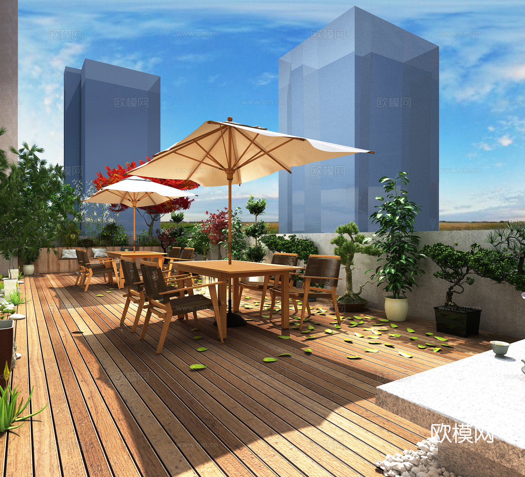 花园，楼顶花园3d模型