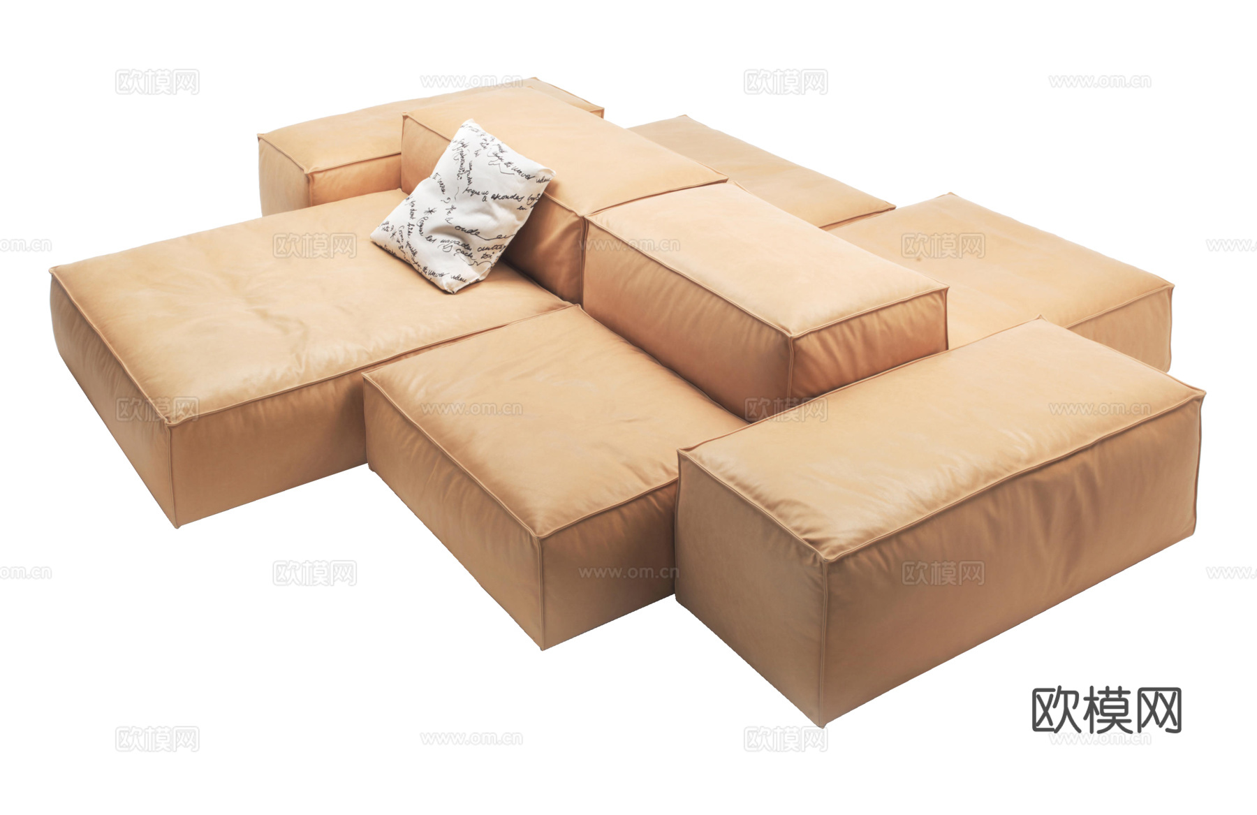 LIVING DIVANI 拼接沙发3d模型下载（渲染图5）