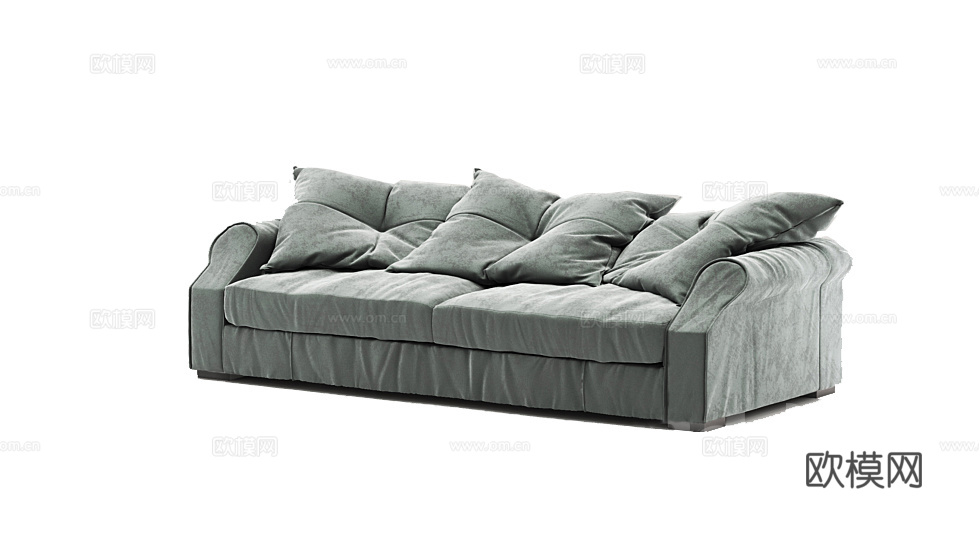 LONGHI 意式三人沙发3d模型下载（渲染图4）