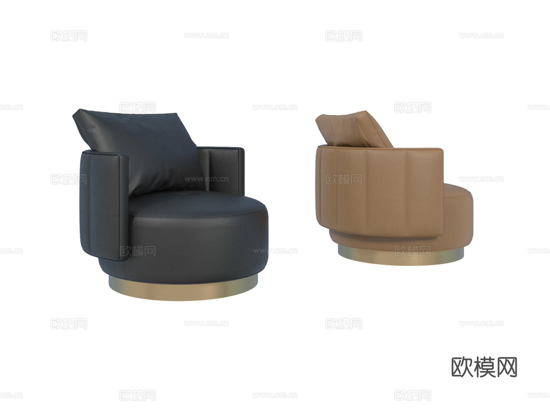 Minotti 意式单人沙发3d模型下载（渲染图2）