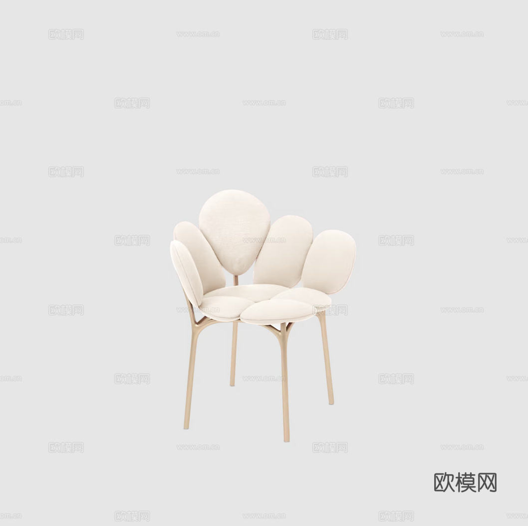 LV休闲椅3d模型下载（渲染图1）