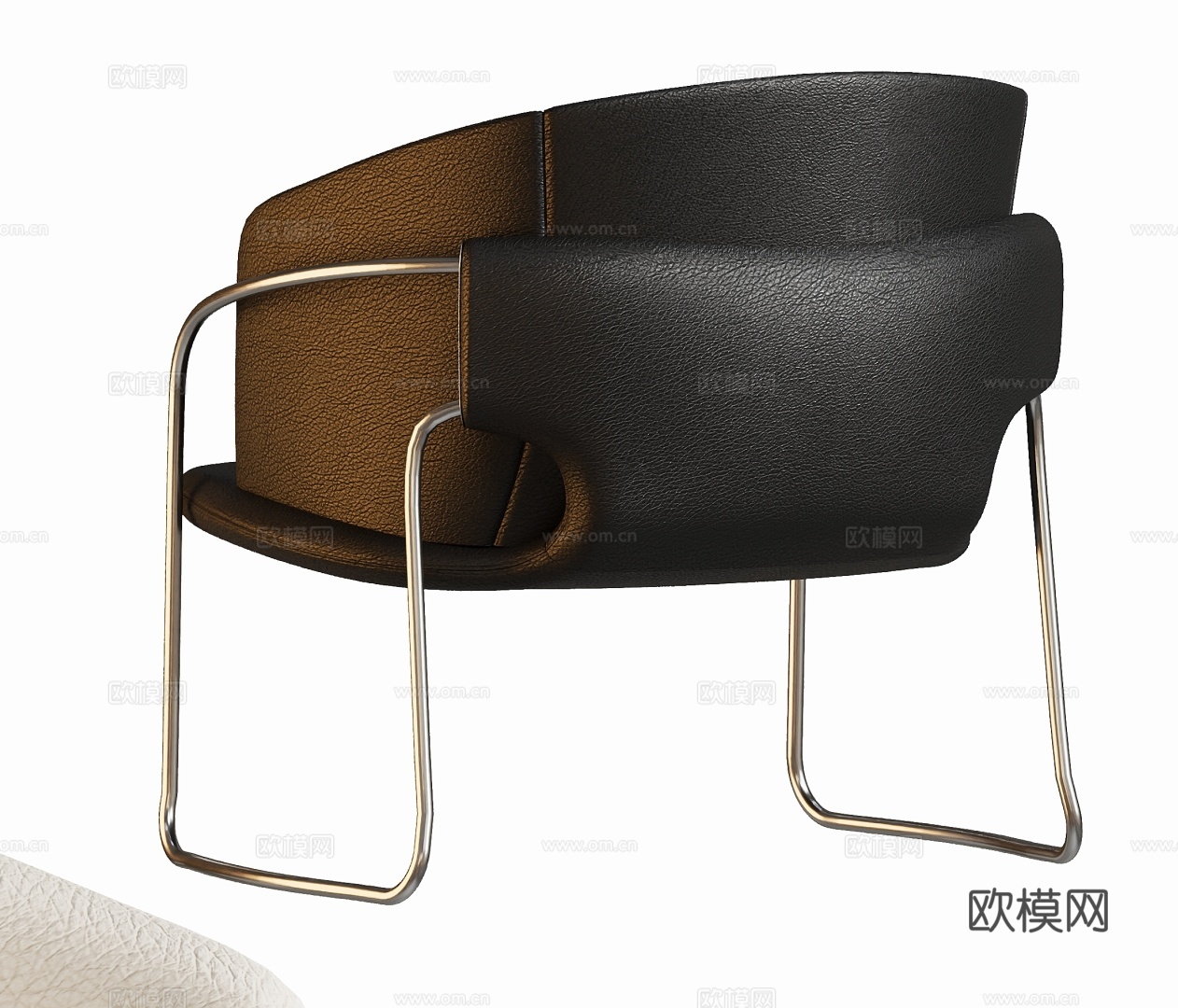 现代金属休闲椅su模型