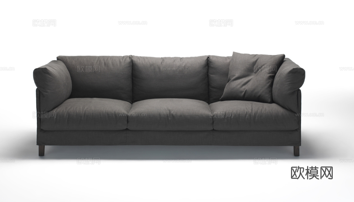 LIVING DIVANI 三人沙发3d模型下载