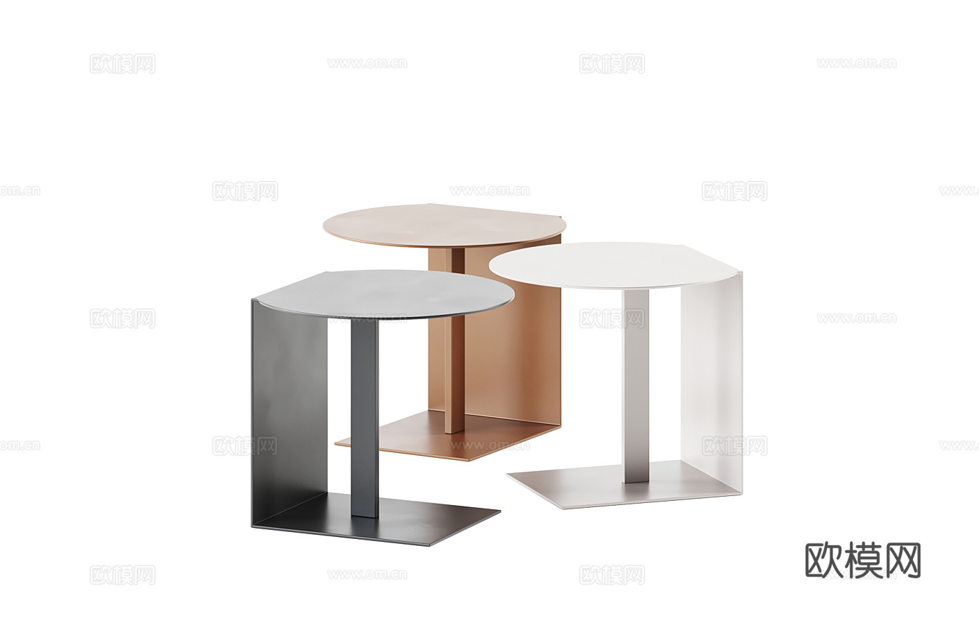 ligne roset 边几角几3d模型下载（渲染图3）