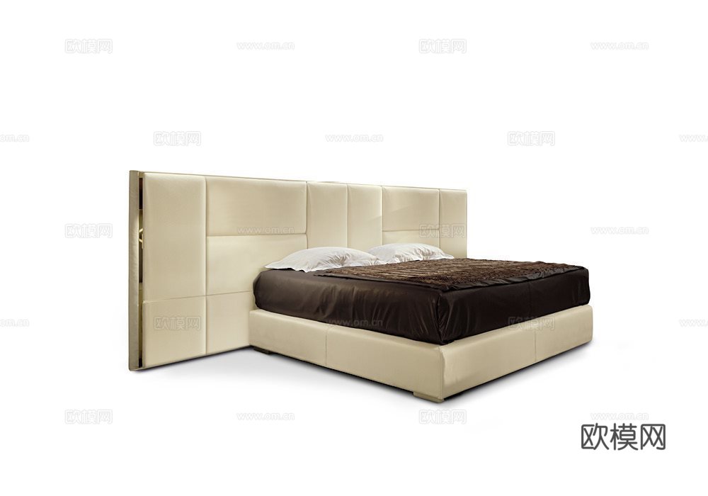 LONGHI 意式双人床3d模型下载（渲染图1）