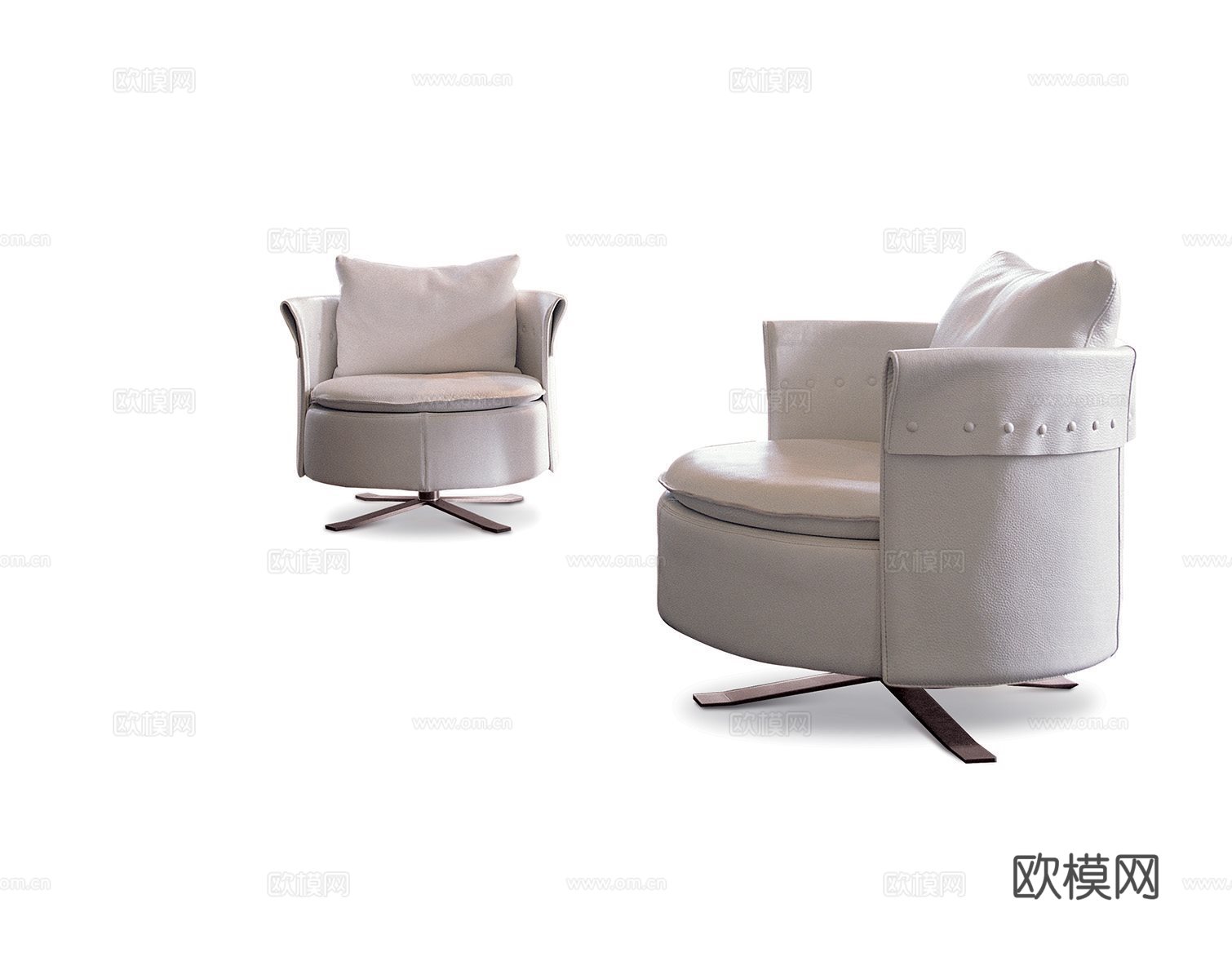 LONGHI 意式单人沙发3d模型下载（渲染图1）