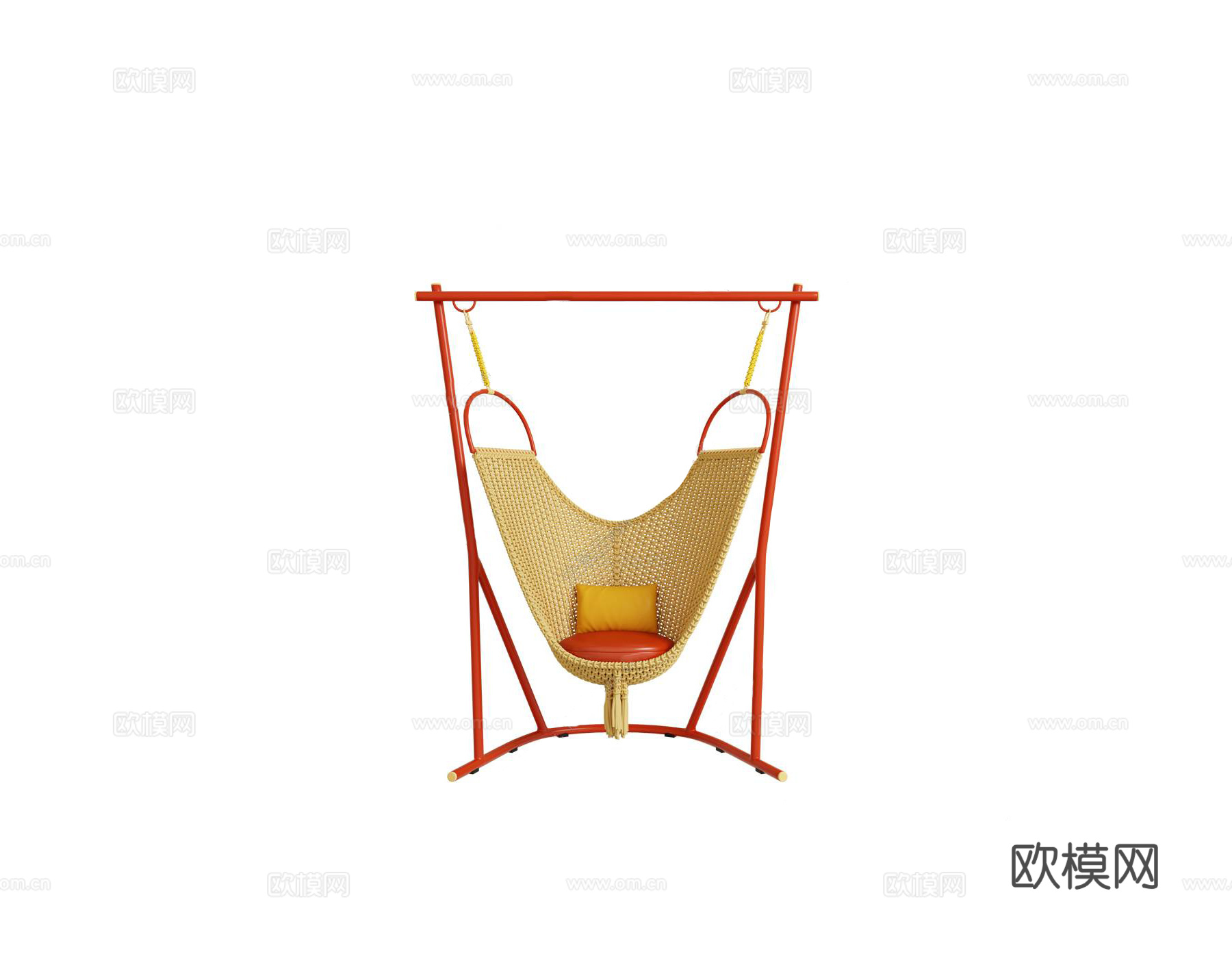 LV原木风吊椅3d模型下载（渲染图1）