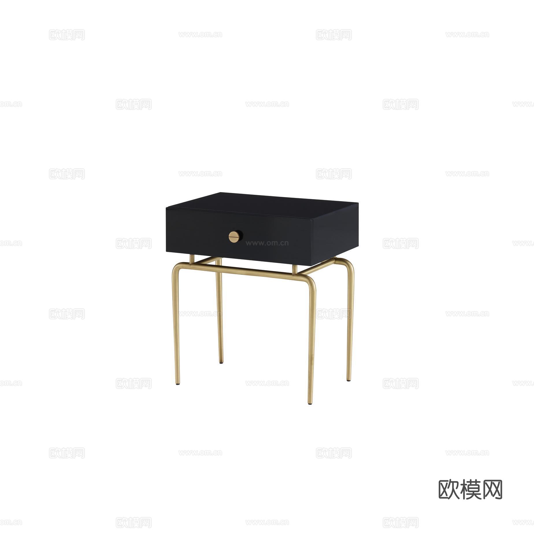 ligne roset 轻奢床头柜3d模型下载（渲染图1）