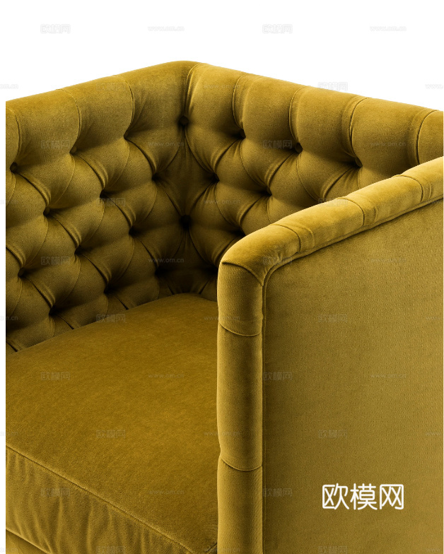 LIVING DIVANI 单人沙发3d模型下载（渲染图5）