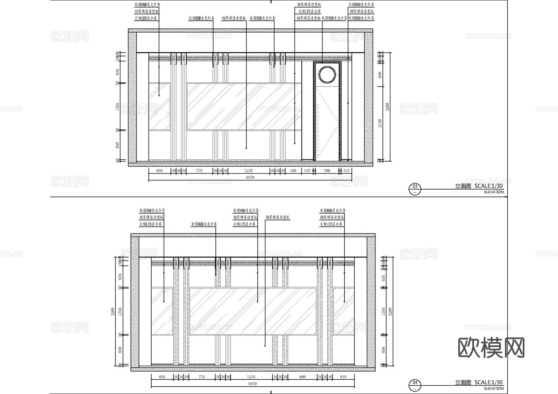 总统包KTV施工图cad施工图