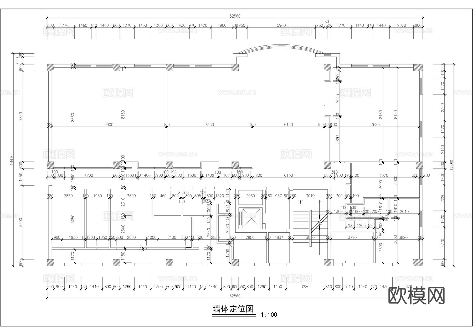 瑜伽会所施工图cad施工图