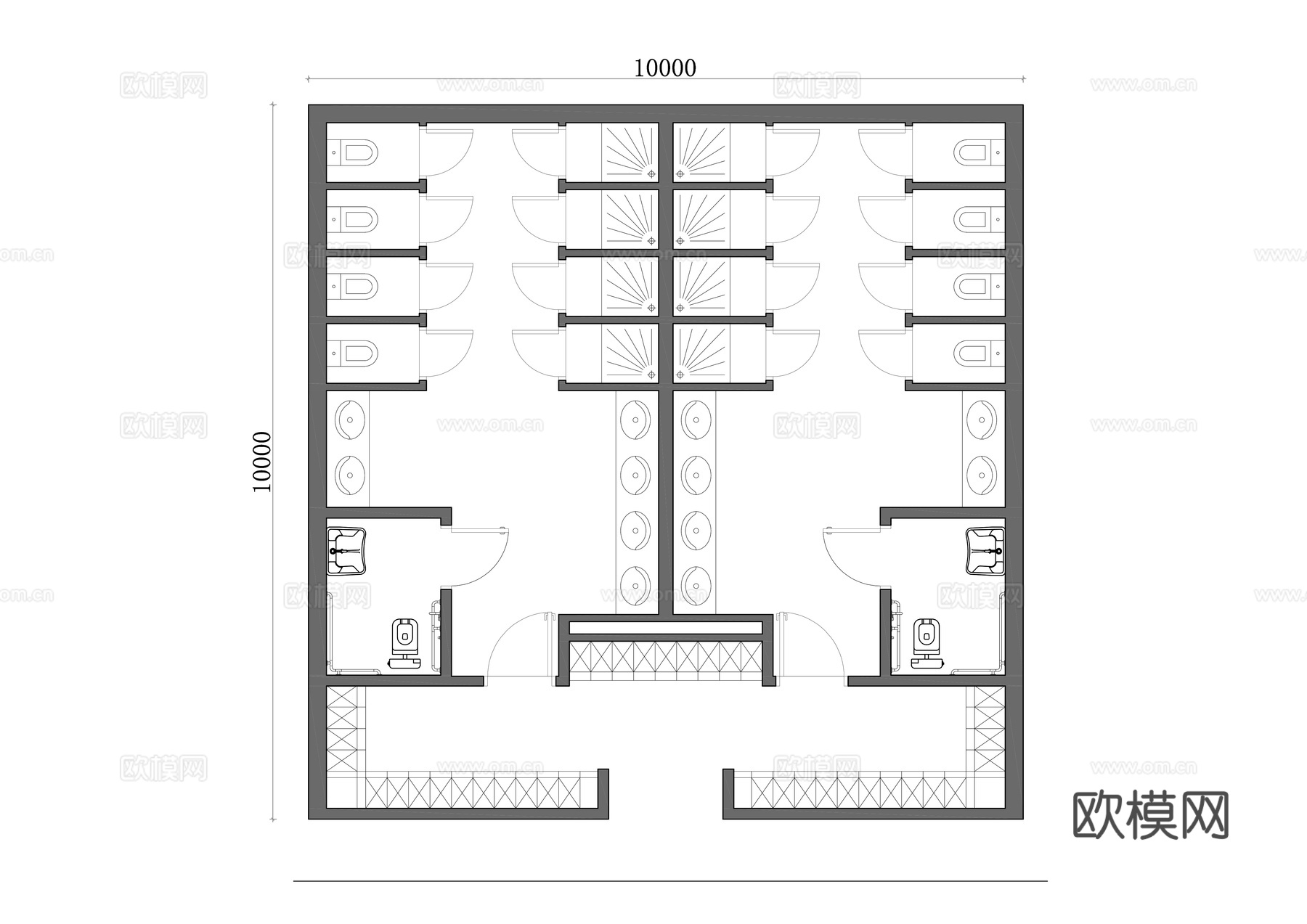 小更衣室平面图 更衣室布局设计 紧凑型更衣室设计图 小型更衣cad施工图