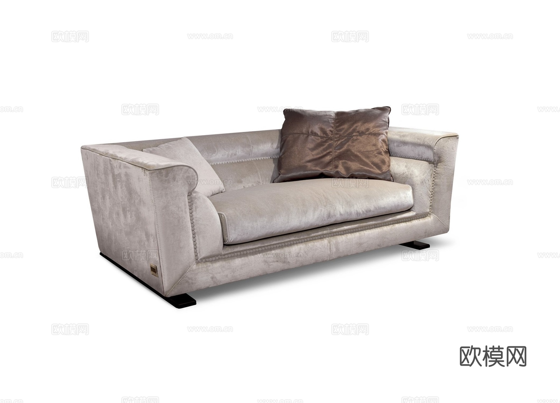 LONGHI 简欧双人沙发3d模型下载（渲染图1）