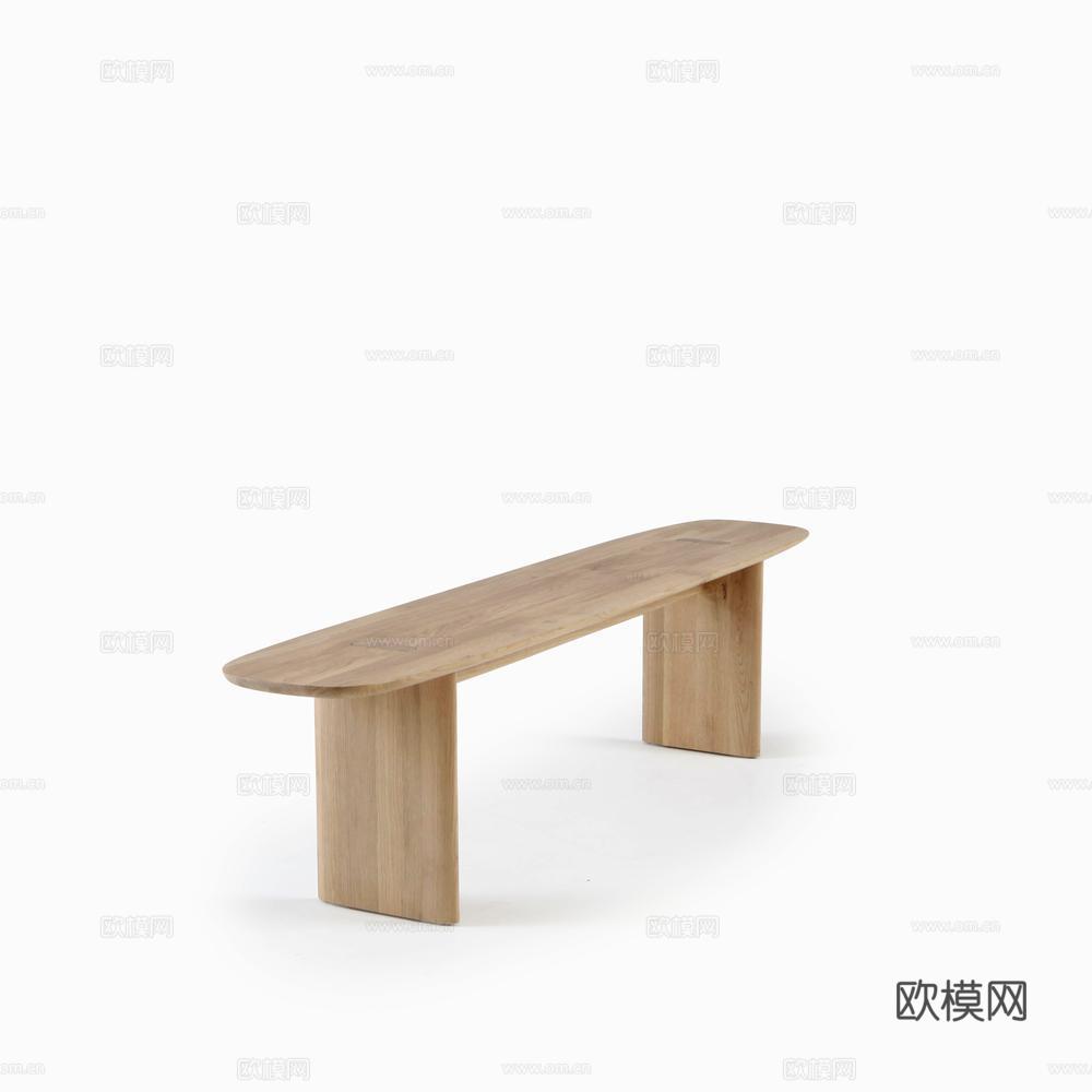 ligne roset 原木风边几3d模型下载（渲染图4）