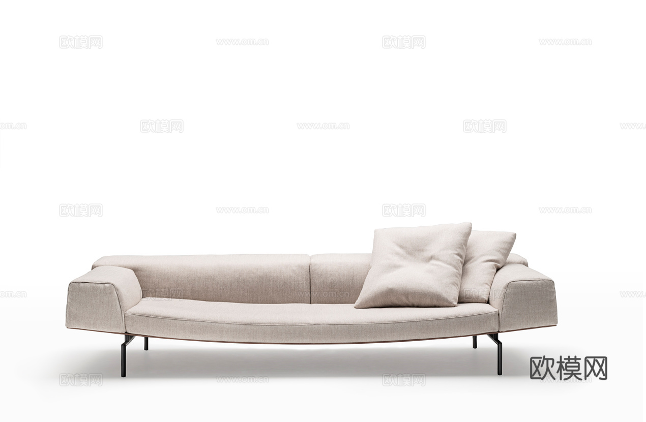 LIVING DIVANI 双人沙发3d模型下载