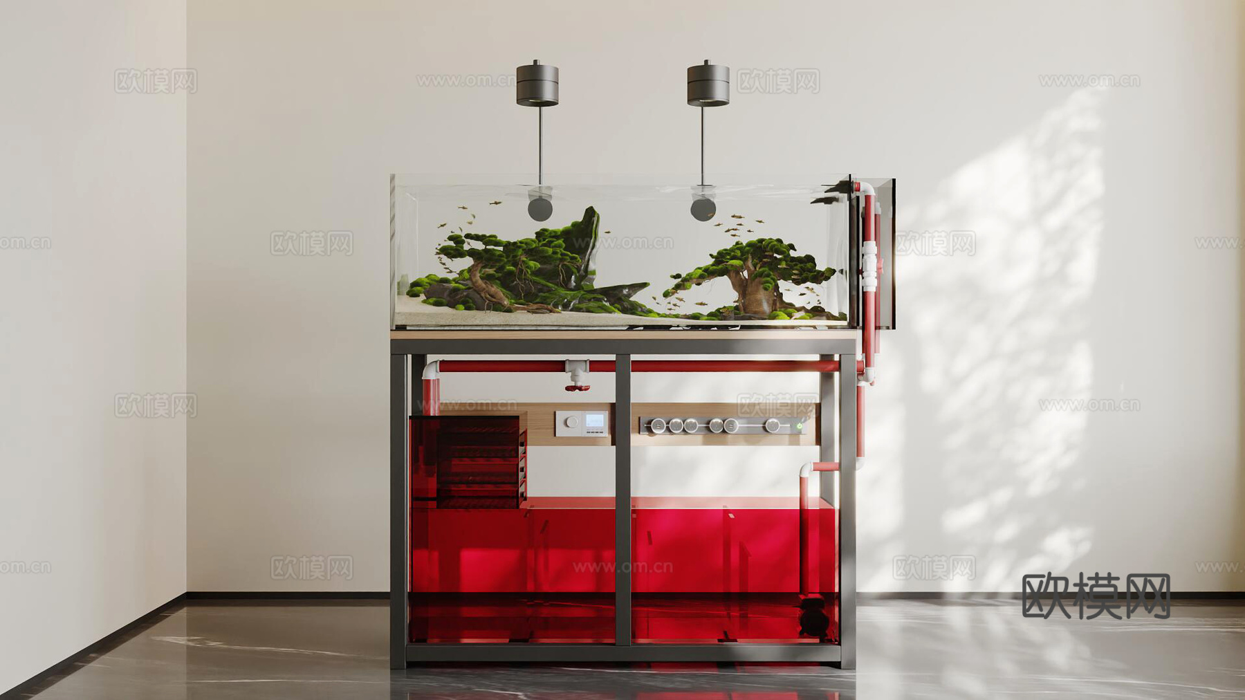鱼缸3d模型下载