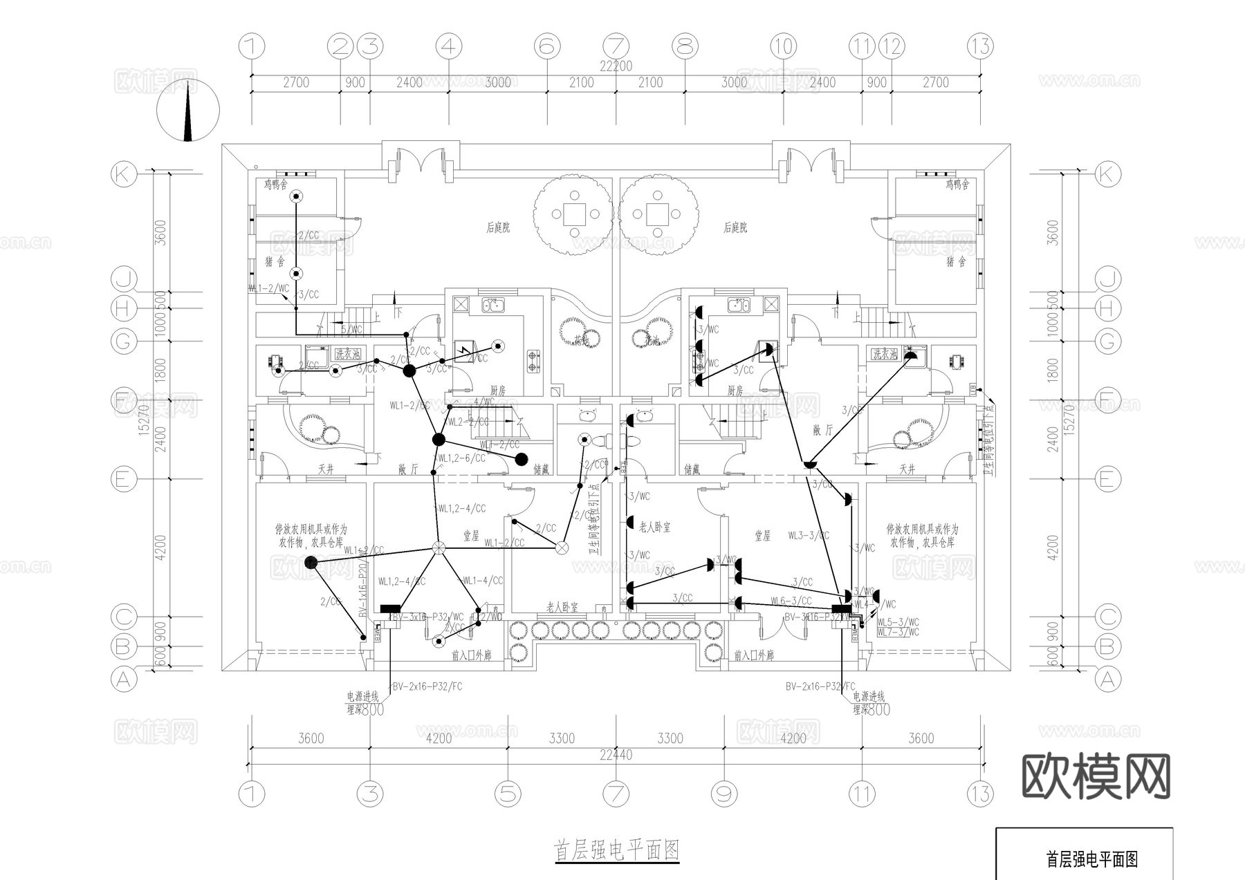 35套自建房别墅施工图cad施工图