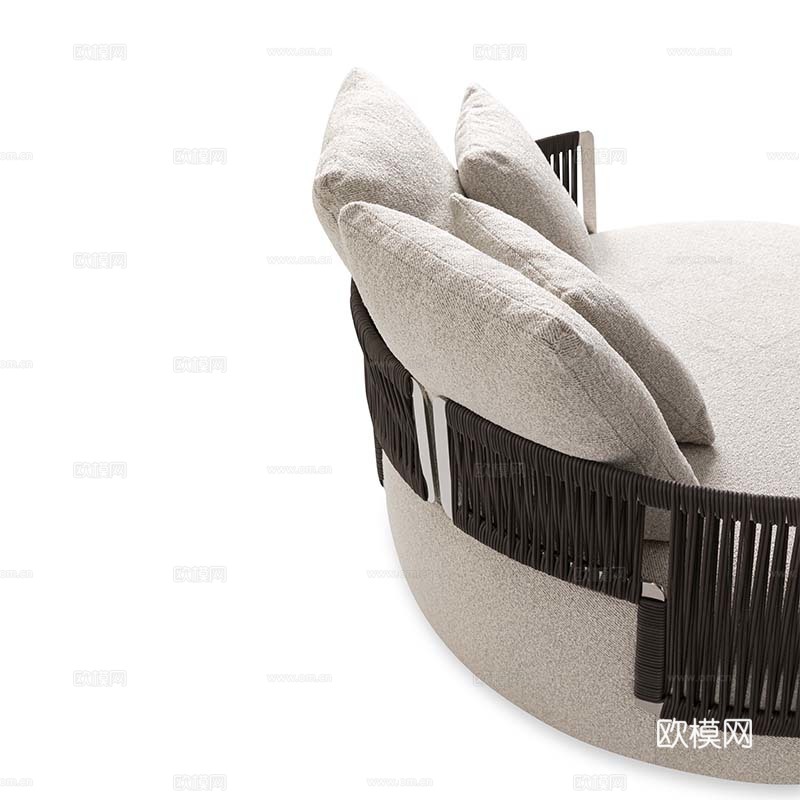 LUXENCE 圆形沙发3d模型下载（渲染图2）