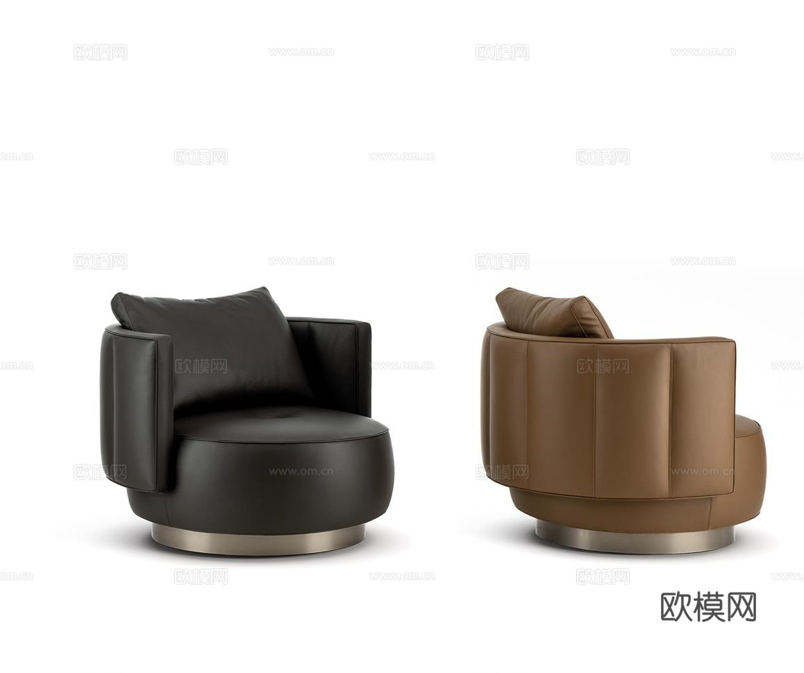 Minotti 意式单人沙发3d模型下载（渲染图1）