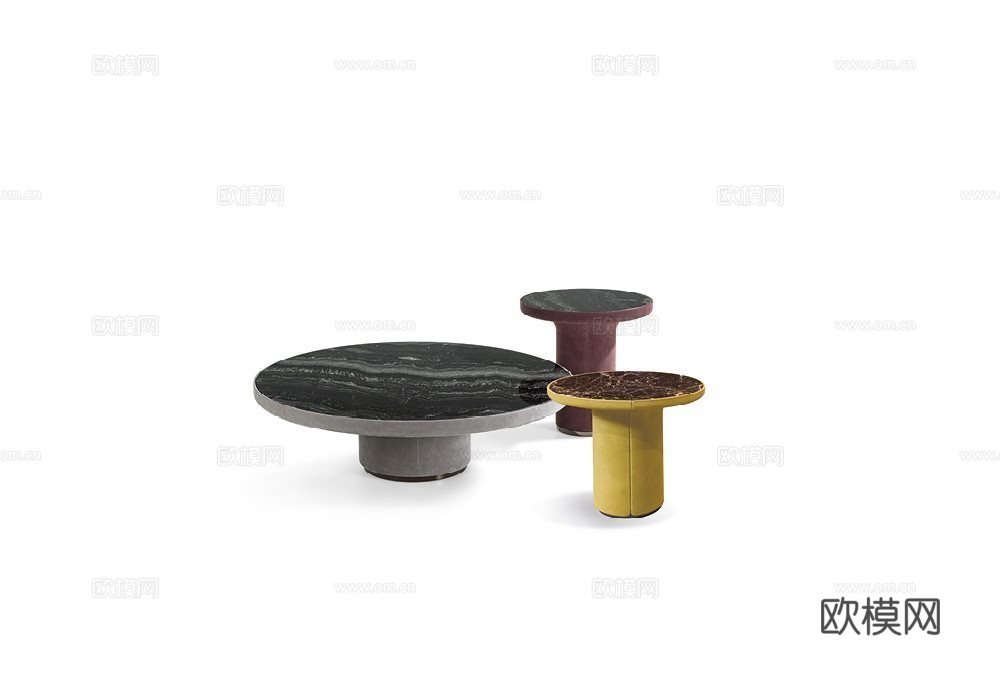 LONGHI 意式组合茶几3d模型下载