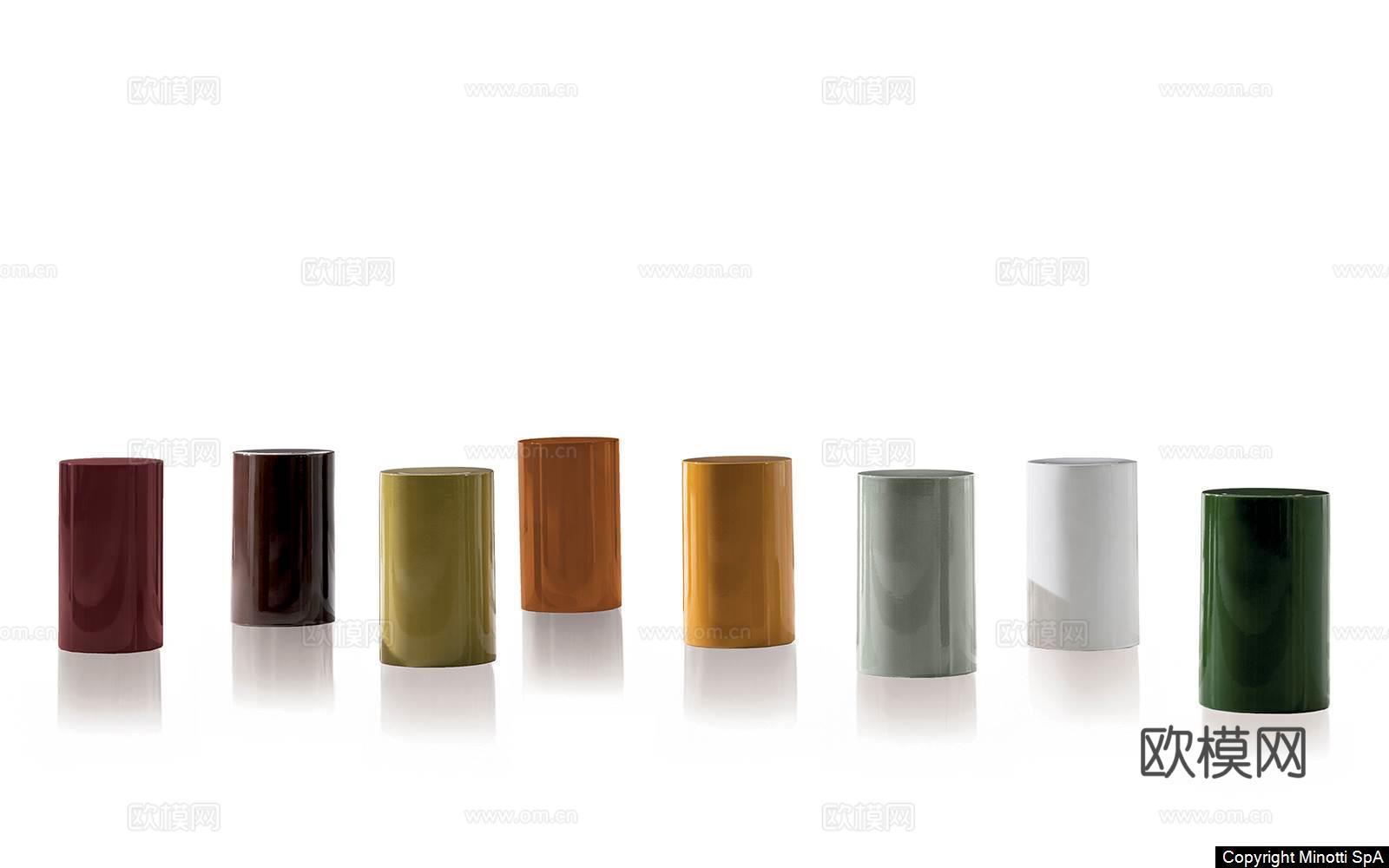 Minotti 意式圆几 边几3d模型下载（渲染图2）