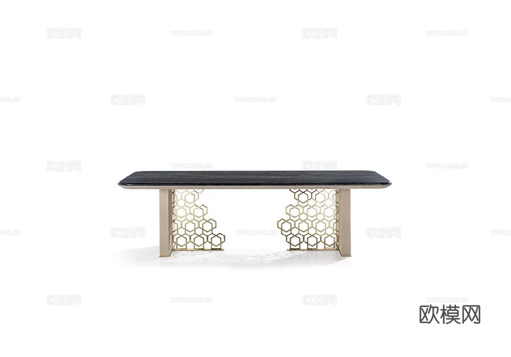 LONGHI 轻奢餐桌3d模型下载