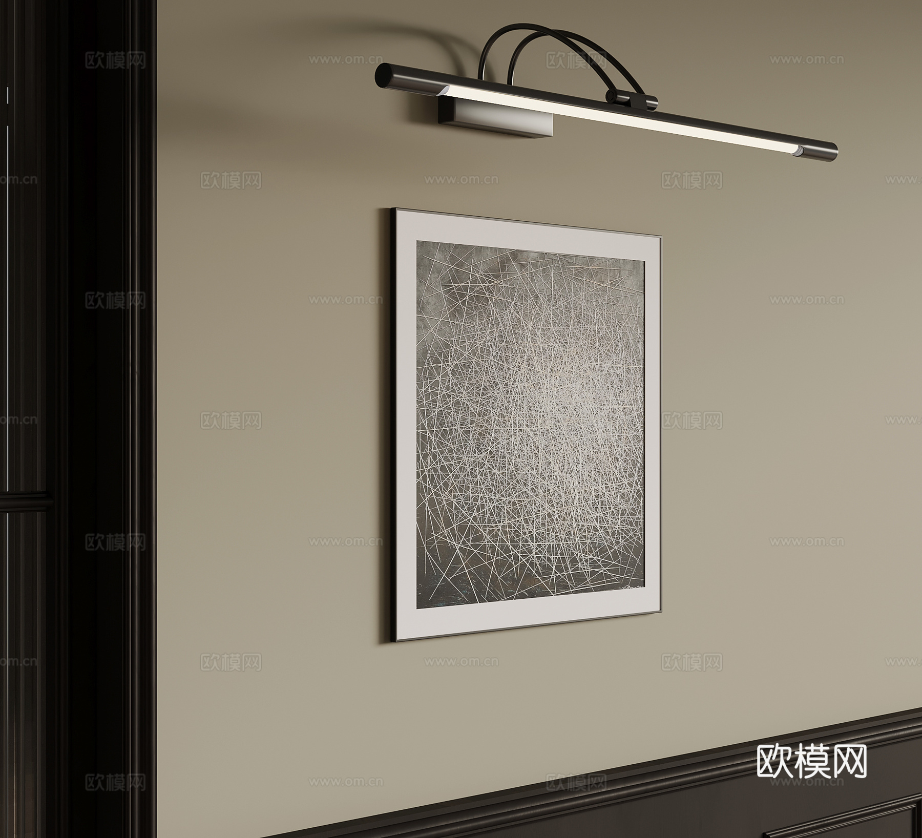 现代挂画 装饰画su模型