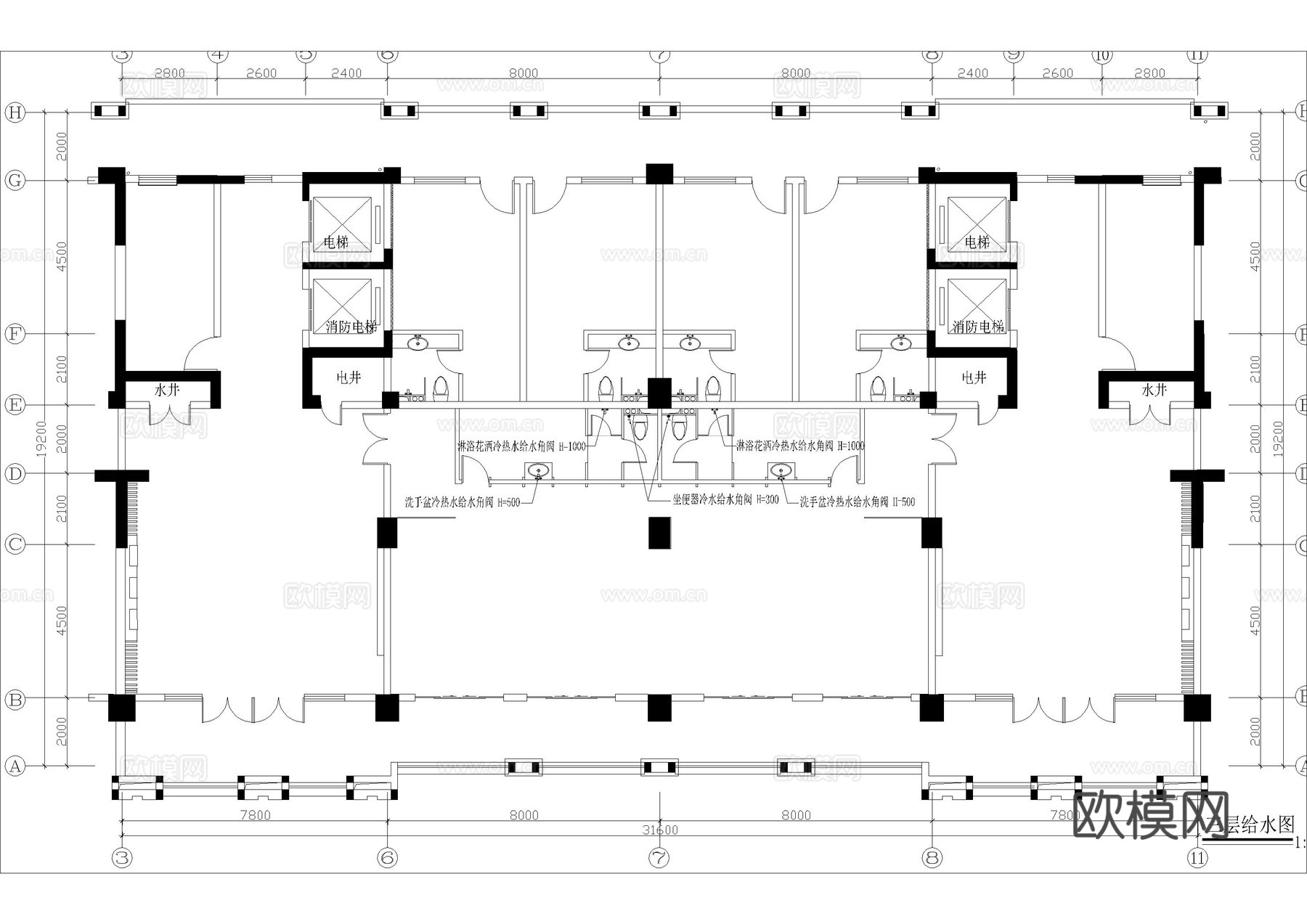 健身会所施工图cad施工图