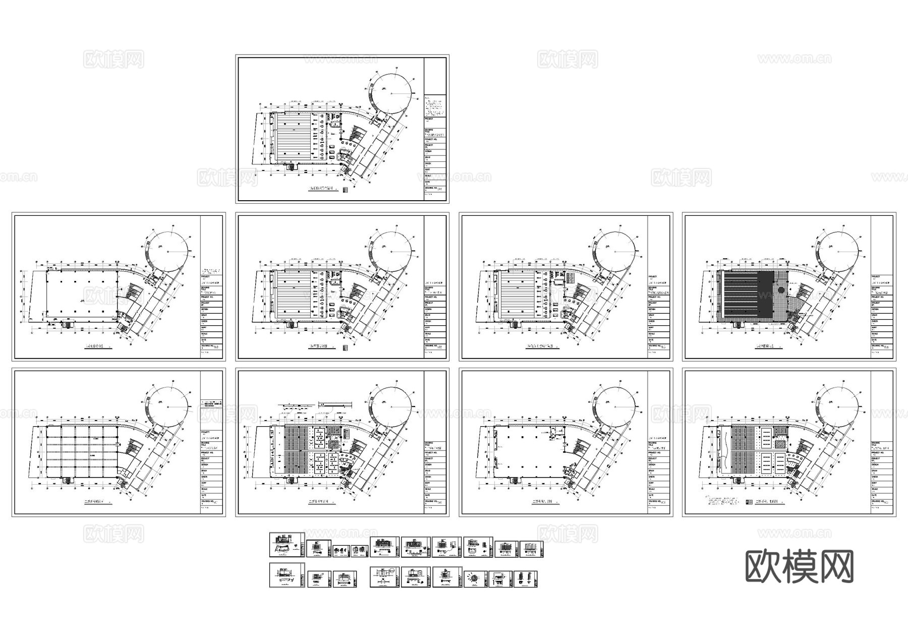 保龄球馆施工图cad施工图
