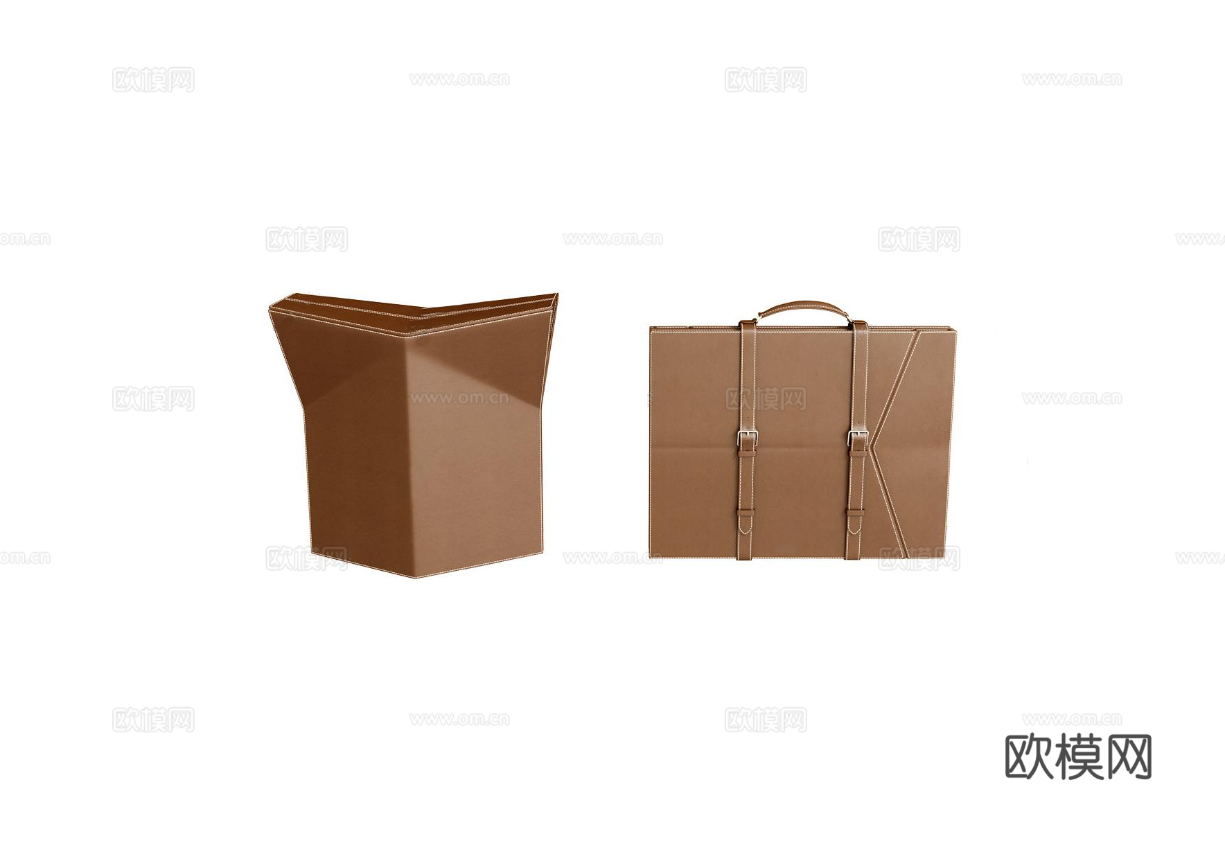 LV原木风边几 角几3d模型下载