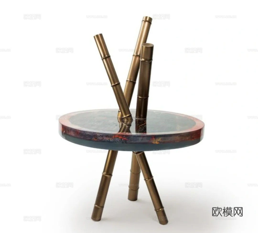 装饰摆件竹几艺术装置su模型