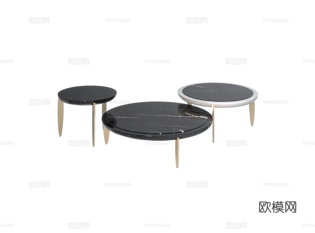 MALERBA 意式组合茶几3d模型下载（渲染图2）