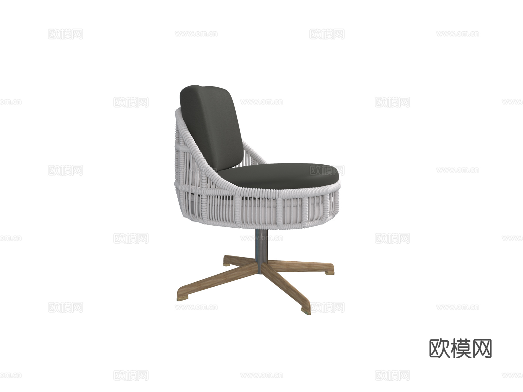 Minotti 原木休闲椅3d模型下载（渲染图1）