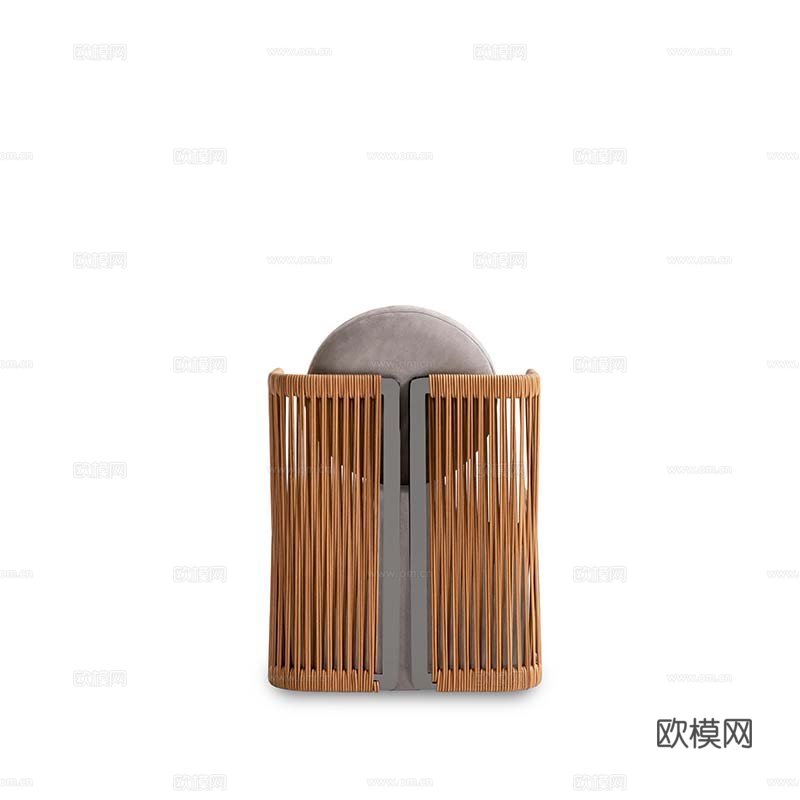 LUXENCE 原木单人沙发3d模型下载（渲染图2）