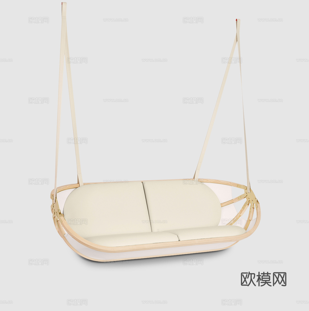 LV原木风吊椅3d模型下载（渲染图2）